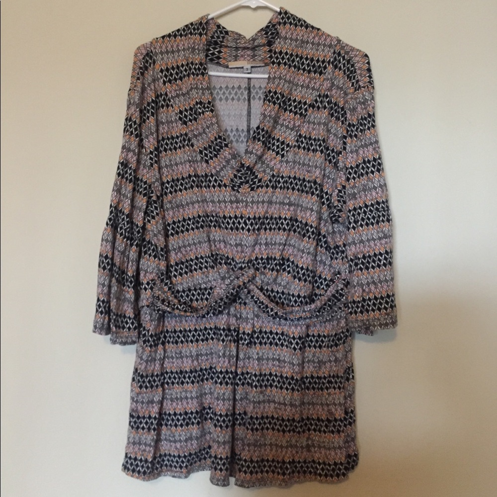Olivia Harper geometric print tunic 2X